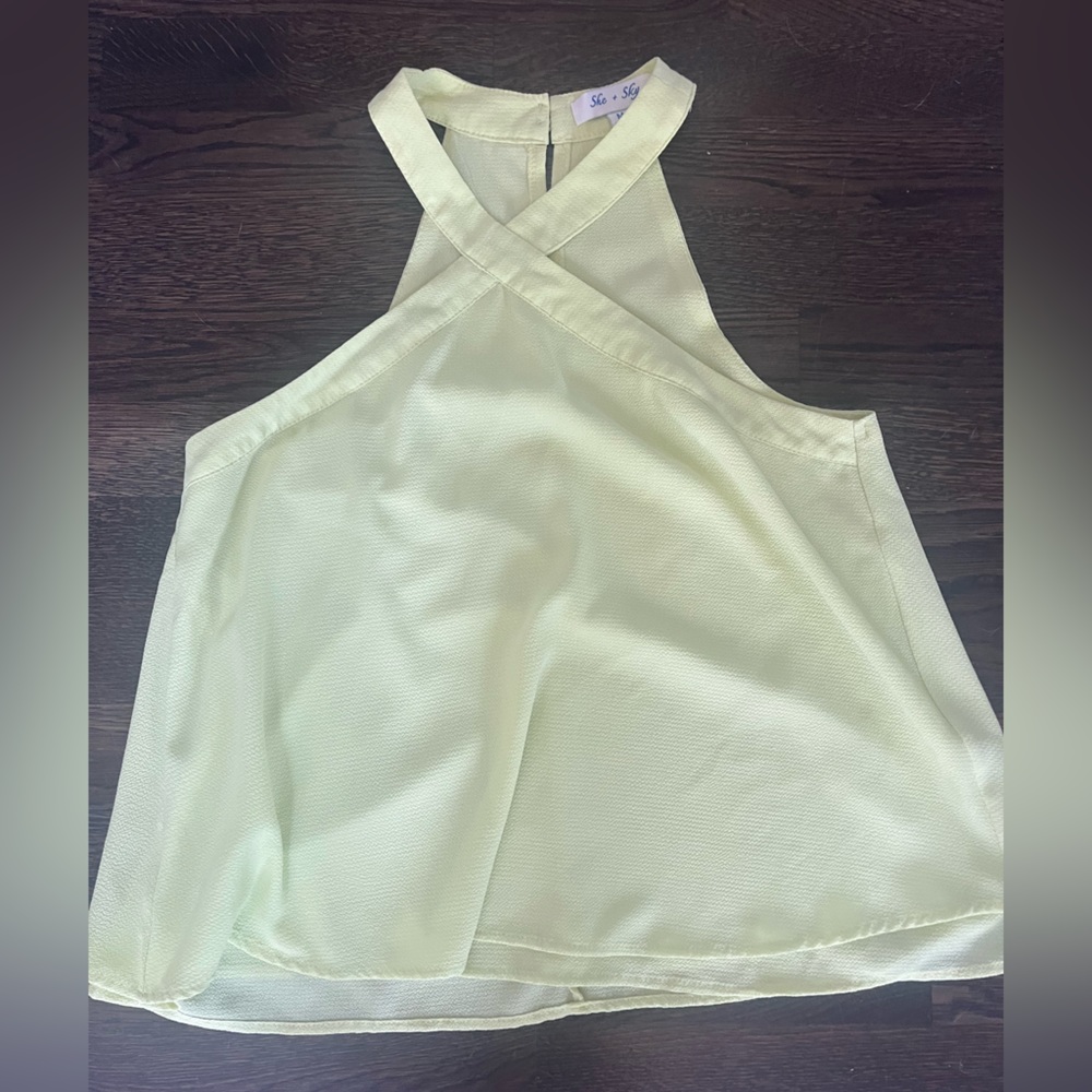 Yellow/chartreuse flowy tank